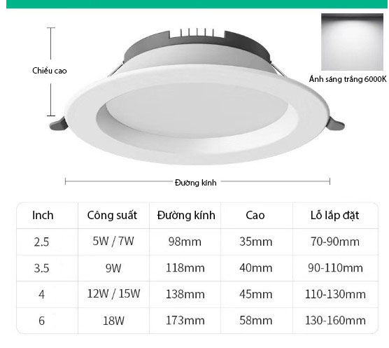 Đèn LED âm trần cảm biến âm thanh hiện đại FD4637A 13