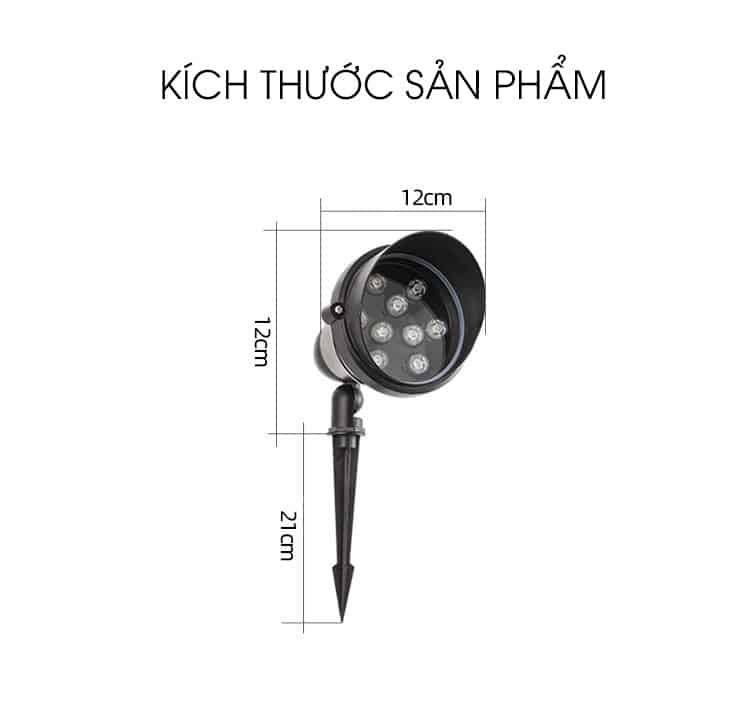 Đèn led cắm cỏ chiếu rọi sân vườn ngoài trời ZSD001 11
