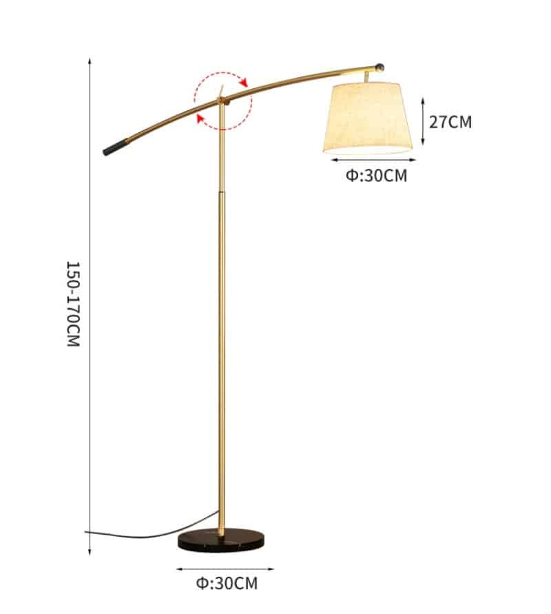 Đèn sàn phòng khách chụp đèn vải hiện đại L9068 19