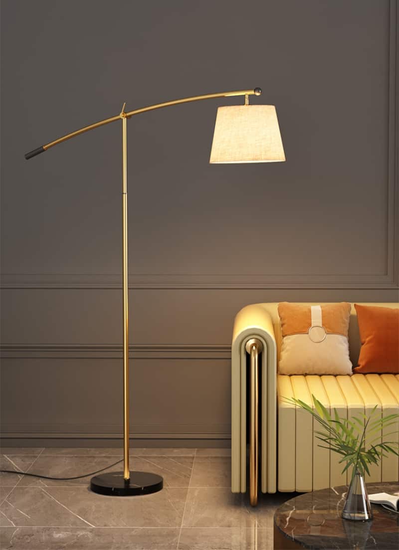 Đèn sàn phòng khách chụp đèn vải hiện đại L9068 9