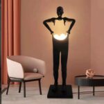 Đèn sàn trang trí tượng cơ thể người sáng tạo HX0906