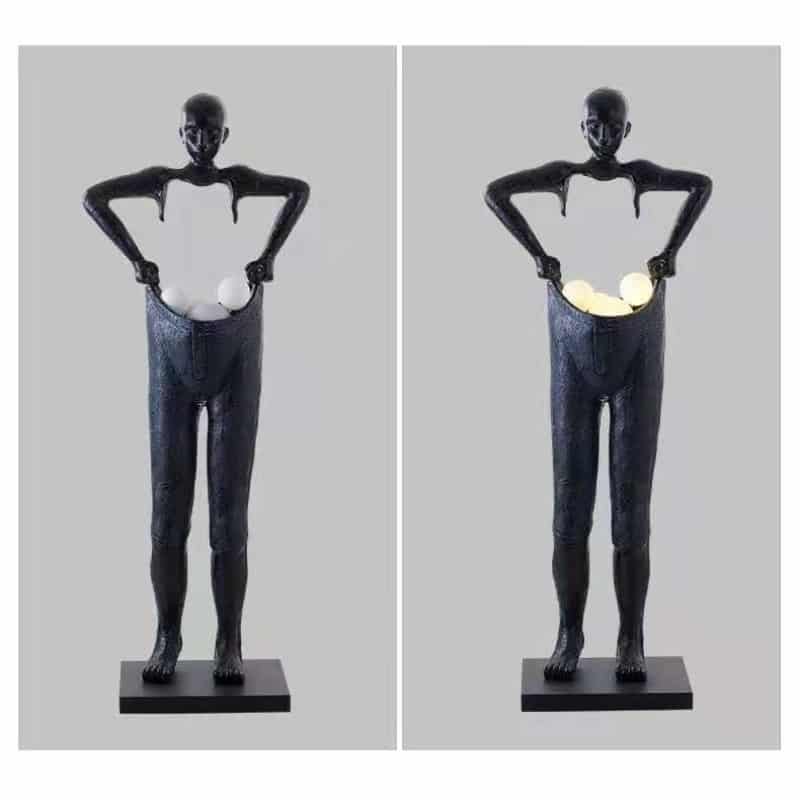 Đèn sàn trang trí tượng cơ thể người sáng tạo HX0906 7