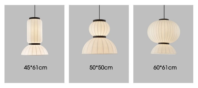 Đèn thả trần vải hiện đại tối giản ba kiểu dáng D3060 11