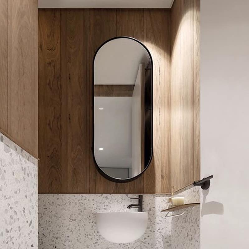 Gương nhà tắm khung gỗ thiết kế tối giản DQH0181 6