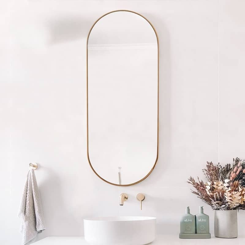 Gương nhà tắm khung gỗ thiết kế tối giản DQH0181 12