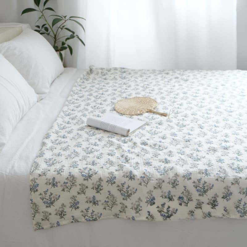 Khăn trải giường cotton hoa nhí mềm nhẹ BMH5898 11