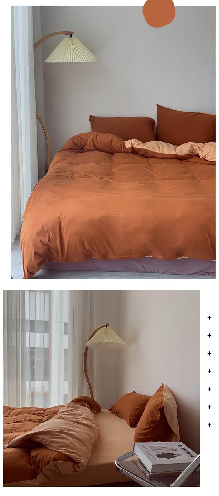 Bộ ga giường cotton dệt kim màu trơn MM6782 9