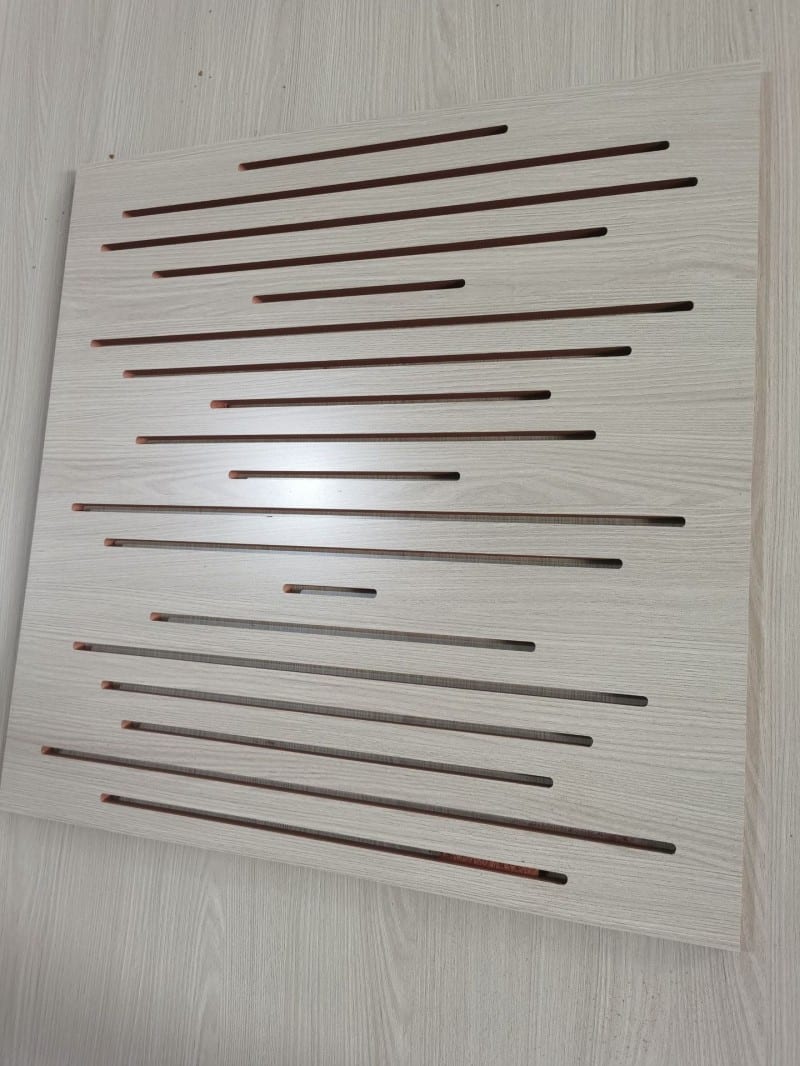 Vách gỗ HDF tán âm chống cháy 60x60cm GH002 8
