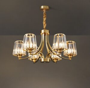 Đèn chùm pha lê bằng đồng hiện đại YLD3119