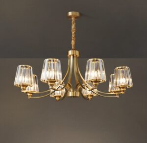 Đèn chùm pha lê bằng đồng hiện đại YLD3119
