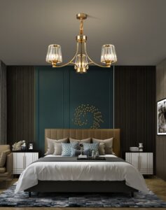 Đèn chùm pha lê bằng đồng hiện đại YLD3119