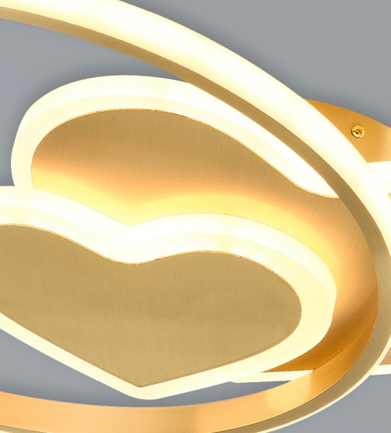 Đèn ốp trần trái tim đôi bằng đồng YLD9311 8