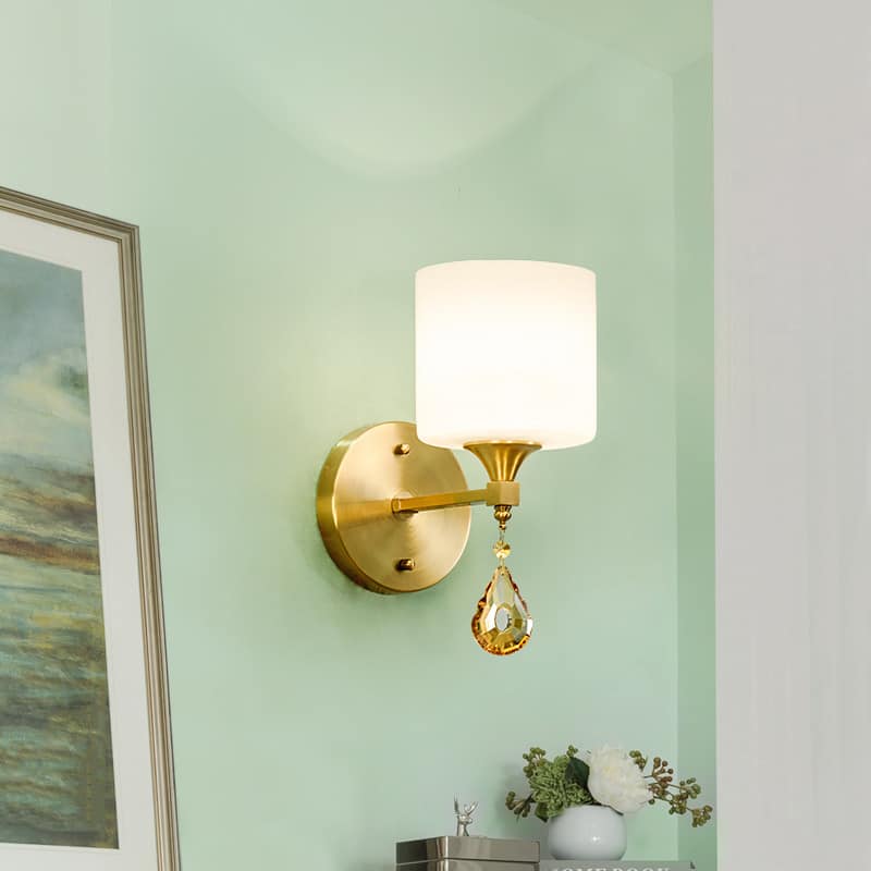 Đèn tường bằng đồng hình trụ tròn tối giản W6013 6