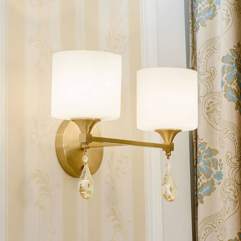 Đèn tường bằng đồng hình trụ tròn tối giản W6013 3