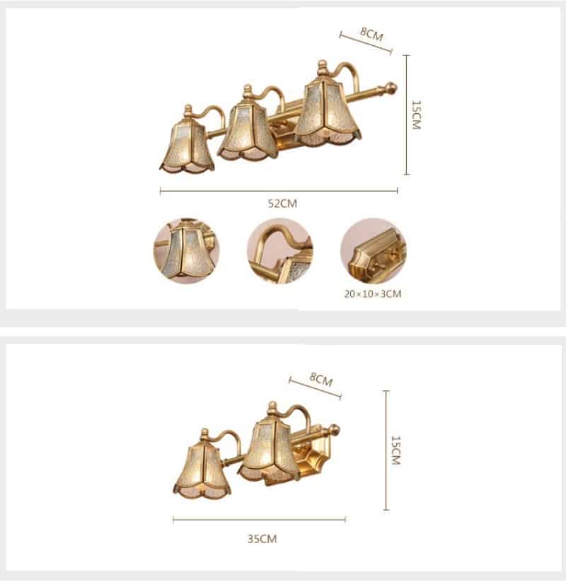 Đèn tường bằng đồng soi tranh cổ điển OD5689 11