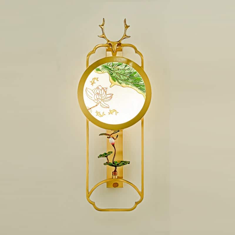 Đèn tường tranh nghệ thuật bằng đồng XLF9418 5