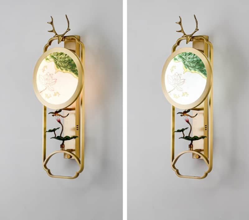 Đèn tường tranh nghệ thuật bằng đồng XLF9418 6