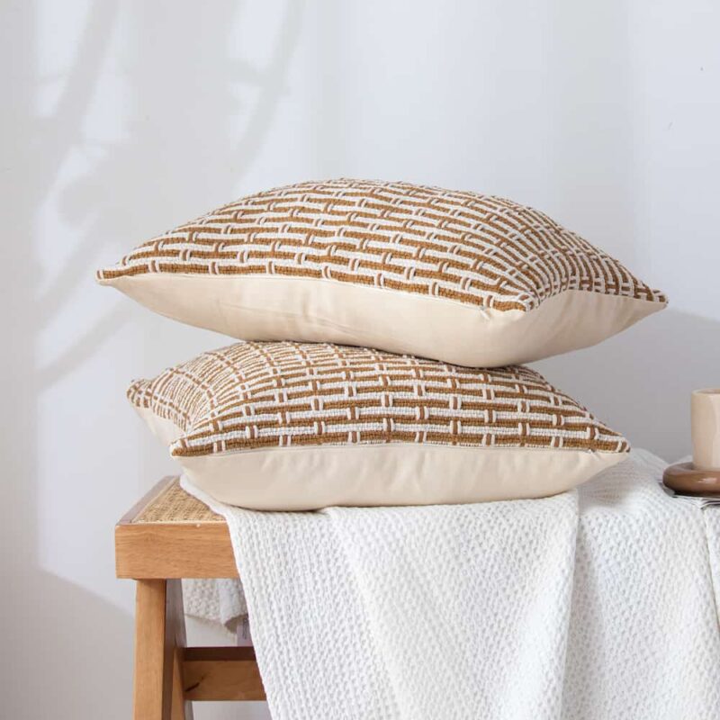 Áo gối tựa lưng jacquard họa tiết thủ công PCH7718 2