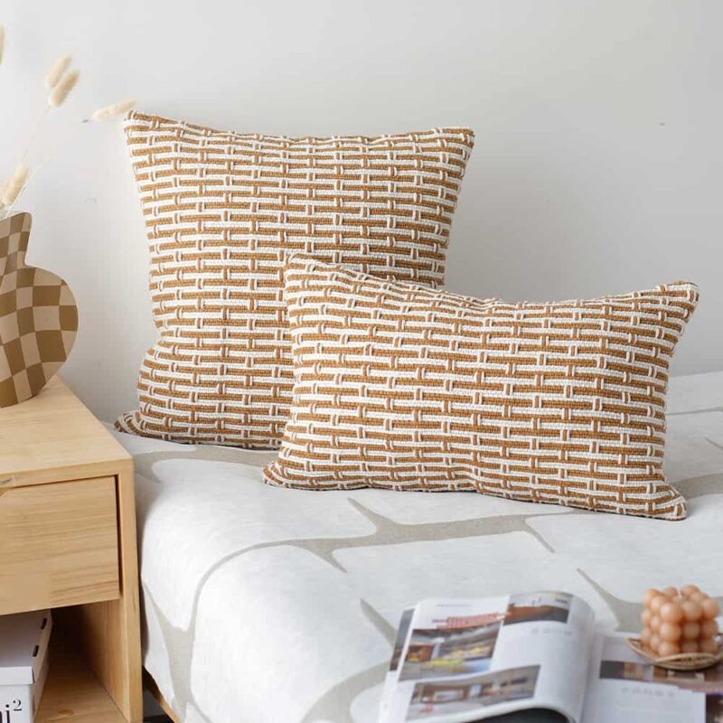 Áo gối tựa lưng jacquard họa tiết thủ công PCH7718