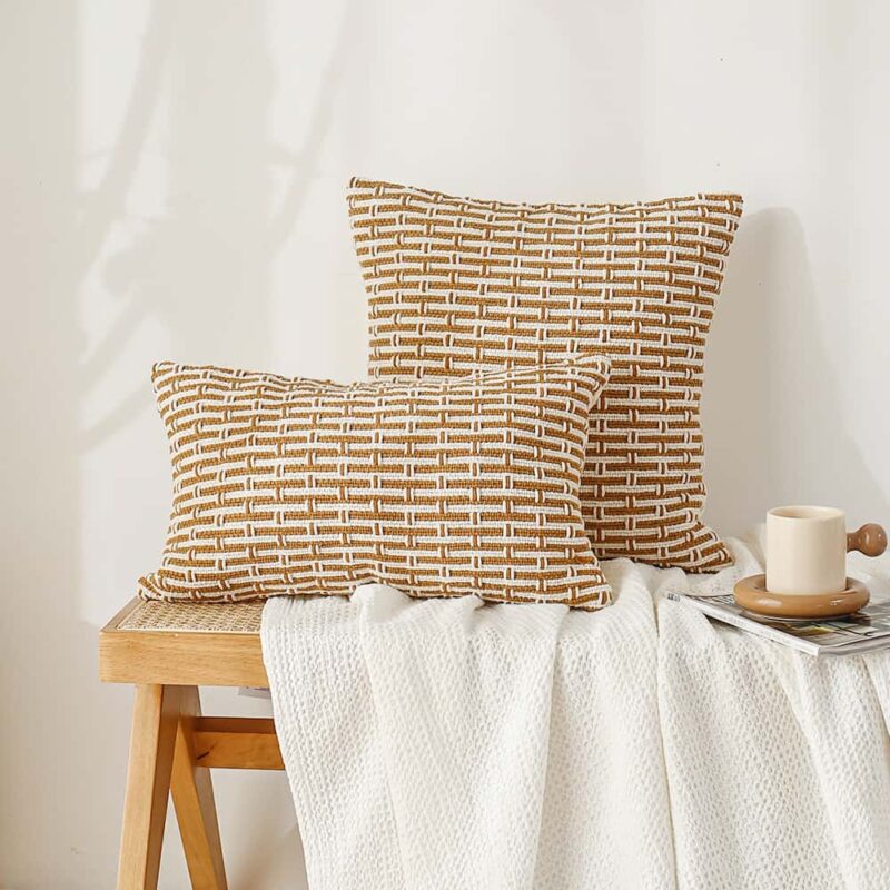 Áo gối tựa lưng jacquard họa tiết thủ công PCH7718
