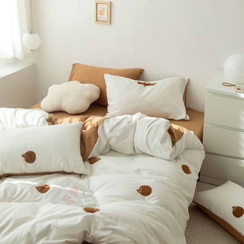 Bộ chăn ga giường cotton họa tiết ly trà sữa MM3043 4