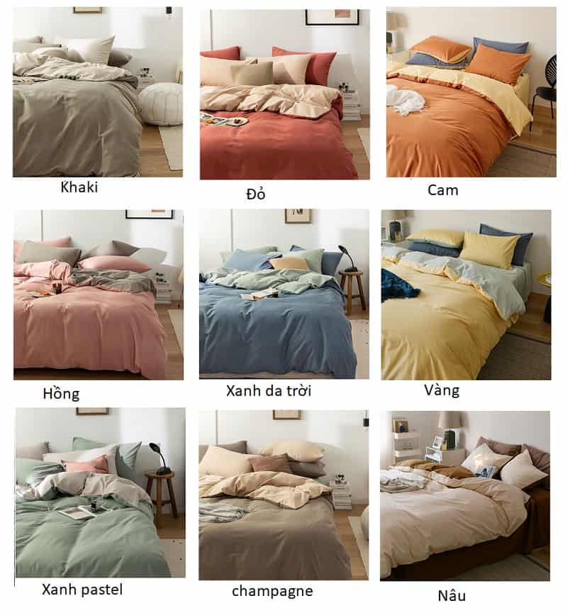 Bộ chăn ga giường cotton mùa thu MM6179 8
