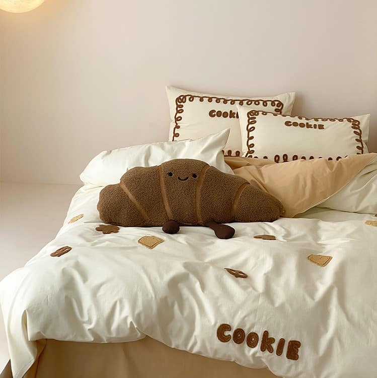 Bộ ga giường cotton họa tiết bánh quy bơ MM1795