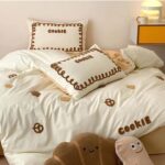 Bộ ga giường cotton họa tiết bánh quy bơ MM1795