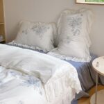 Bộ chăn ga gối họa tiết thêu sang trọng MM7326