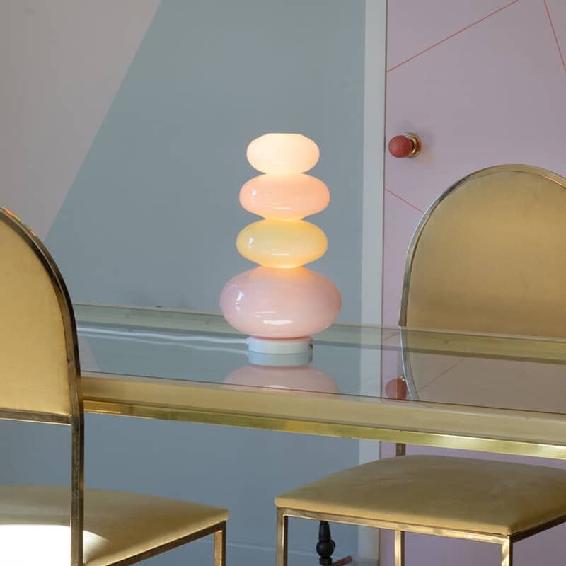 Đèn bàn chuỗi kẹo thủy tinh nhiều màu sắc HX8566 9