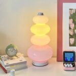 Đèn bàn chuỗi kẹo thủy tinh nhiều màu sắc HX8566