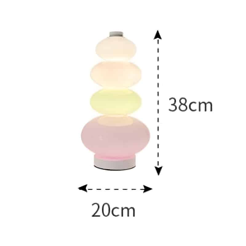 Đèn bàn chuỗi kẹo thủy tinh nhiều màu sắc HX8566 12