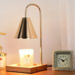Đèn bàn đế vuông đặt nến thơm hiện đại HY002