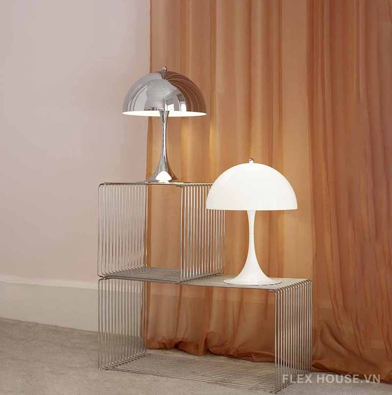 Đèn bàn hiện đại hình cây nấm trắng giản đơn HX1844 6