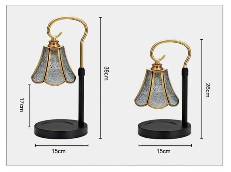 Đèn bàn pha lê đế tròn đặt nến thơm sang trọng LS019 7