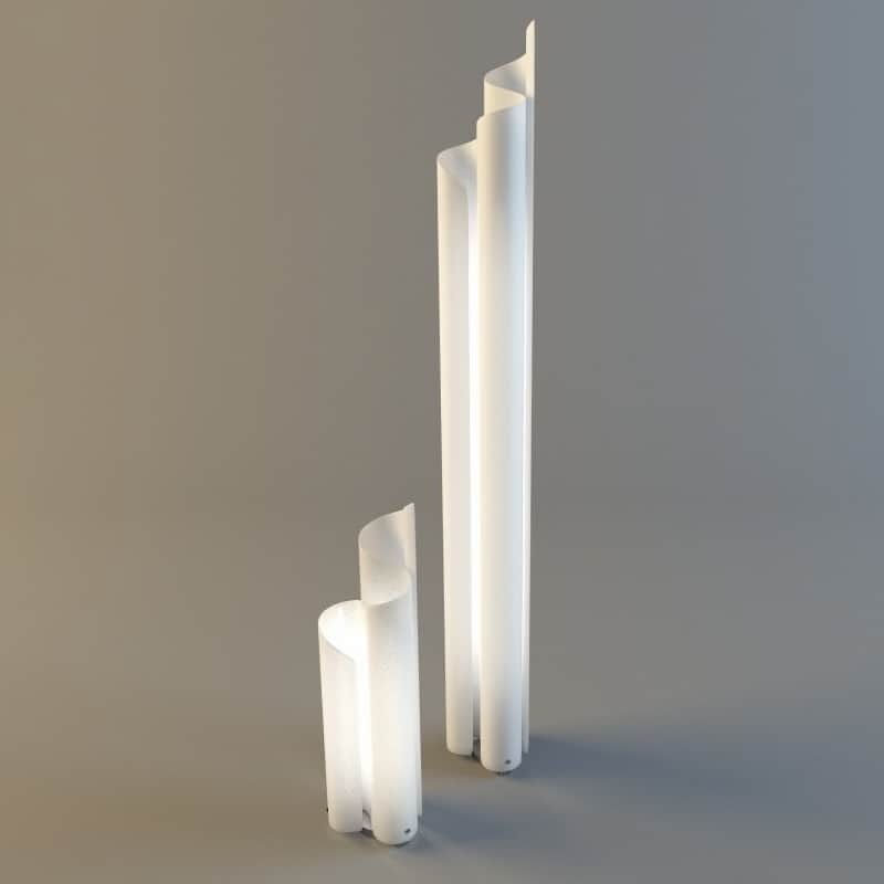 Đèn để bàn acrylic dải lụa xoắn màu trắng HX9636 15