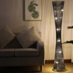 Đèn sàn hợp kim nhôm đồng hồ cát hiện đại HX8665