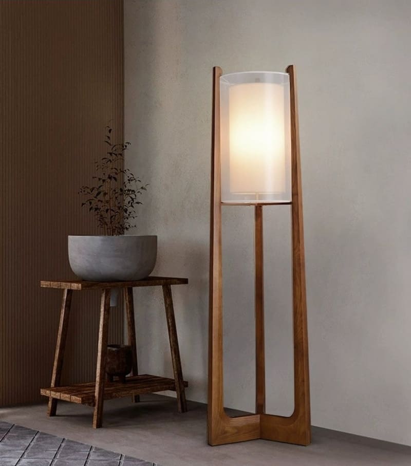 Đèn sàn vải trang trí phong cách Nhật Bản HX3338 6