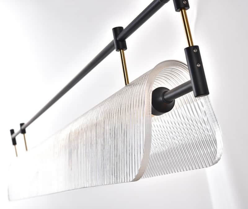 Đèn thả trần acrylic sọc dọc hiện đại tối giản HX9918 12