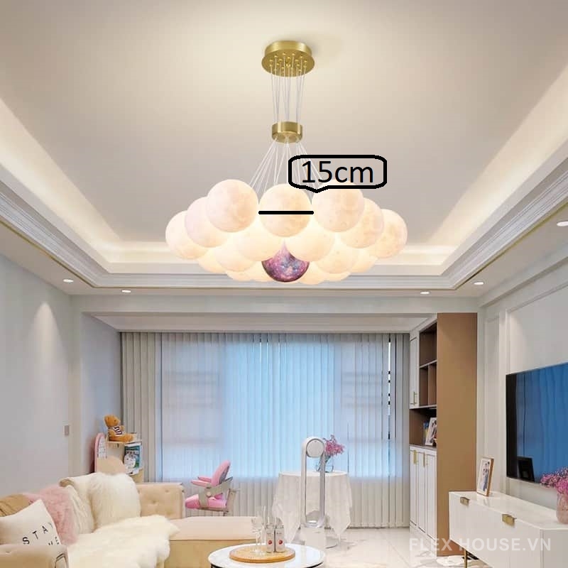 Đèn thả trần chùm bóng trăng hiện đại ấn tượng HCT131 3