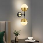 Đèn tường 2 đầu bóng thủy tinh hiện đại ZH0098