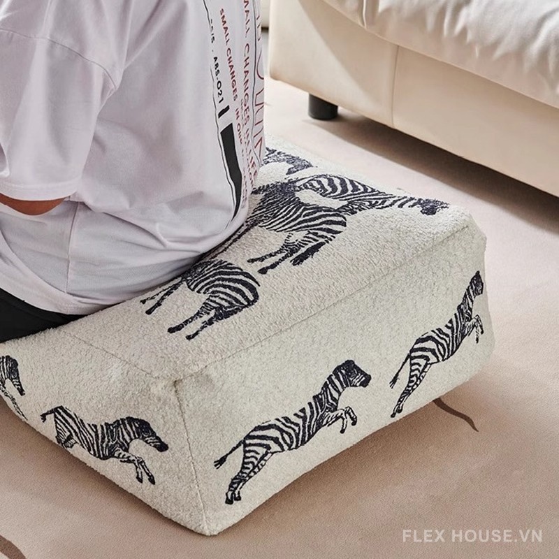 Đôn hạt xốp cao cấp họa tiết ngựa vằn PCH6273 12