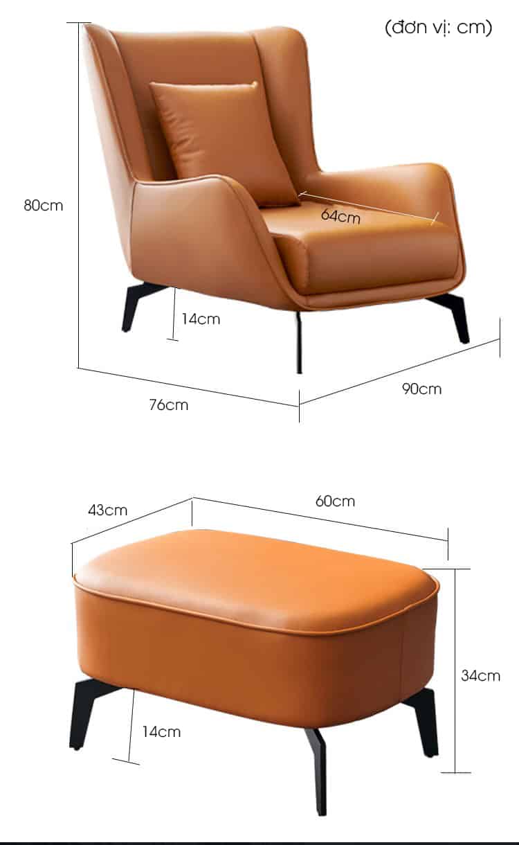 Ghế Armchair thư giãn đọc sách sang trọng FT5761 9