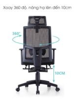 Ghế công thái học lưng lưới gác chân Q200F