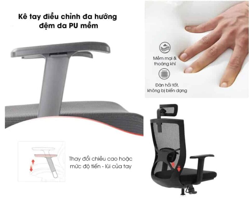 Ghế làm việc công thái học cao cấp X3-56AM-1 2