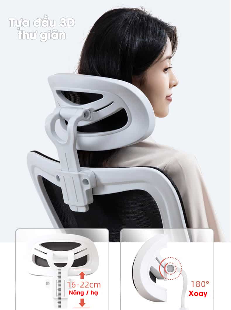 Ghế làm việc học tập công thái học Ergonomic YZ1379 6