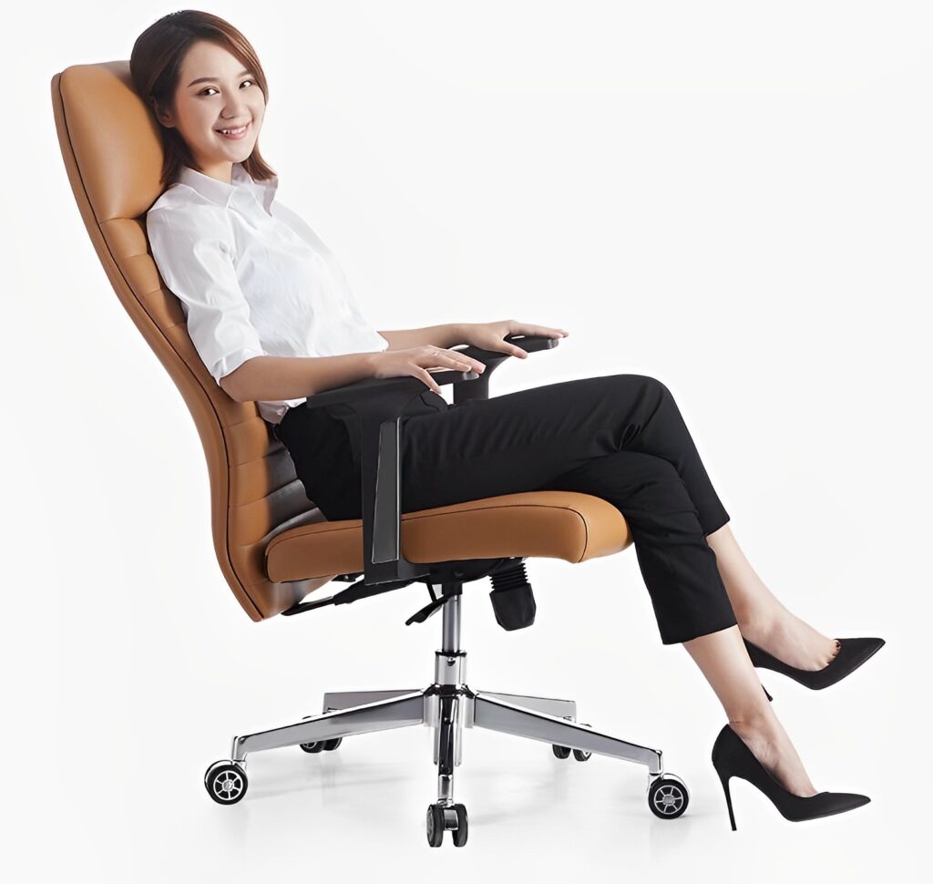 Ghế lãnh đạo cấp cao bọc da tựa lưng chân xoay HX7972 4