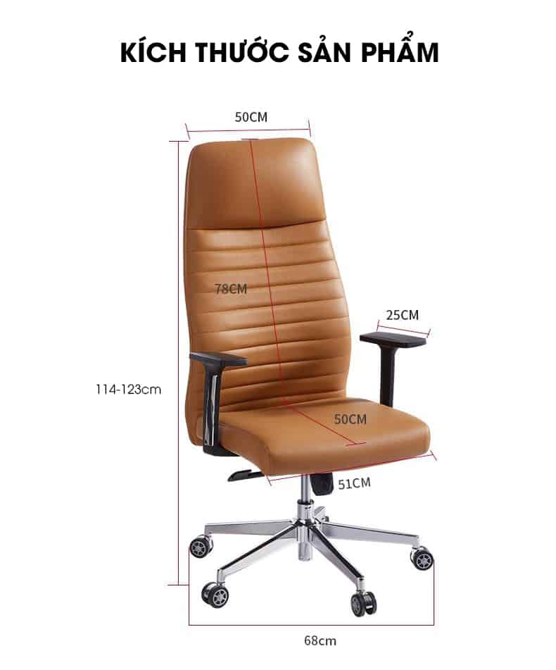 Ghế lãnh đạo cấp cao bọc da tựa lưng chân xoay HX7972 10