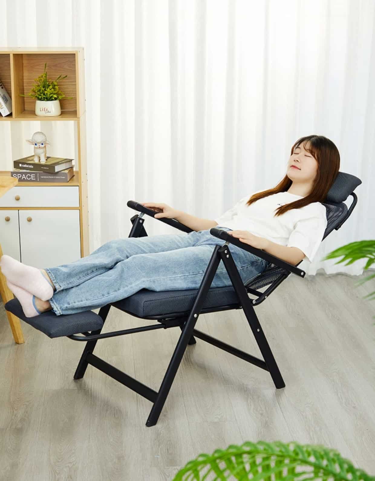 Ghế ngủ văn phòng gác chân xếp gọn YR0260 8