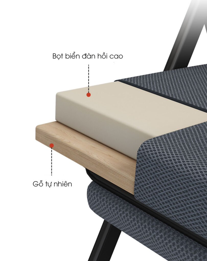 Ghế ngủ văn phòng gác chân xếp gọn YR0260 10